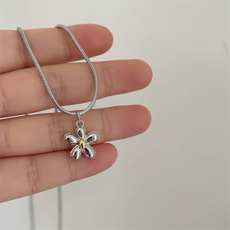 Women'S Emo Accessories - Korean Fashion Vintage Stainless Steel Flower