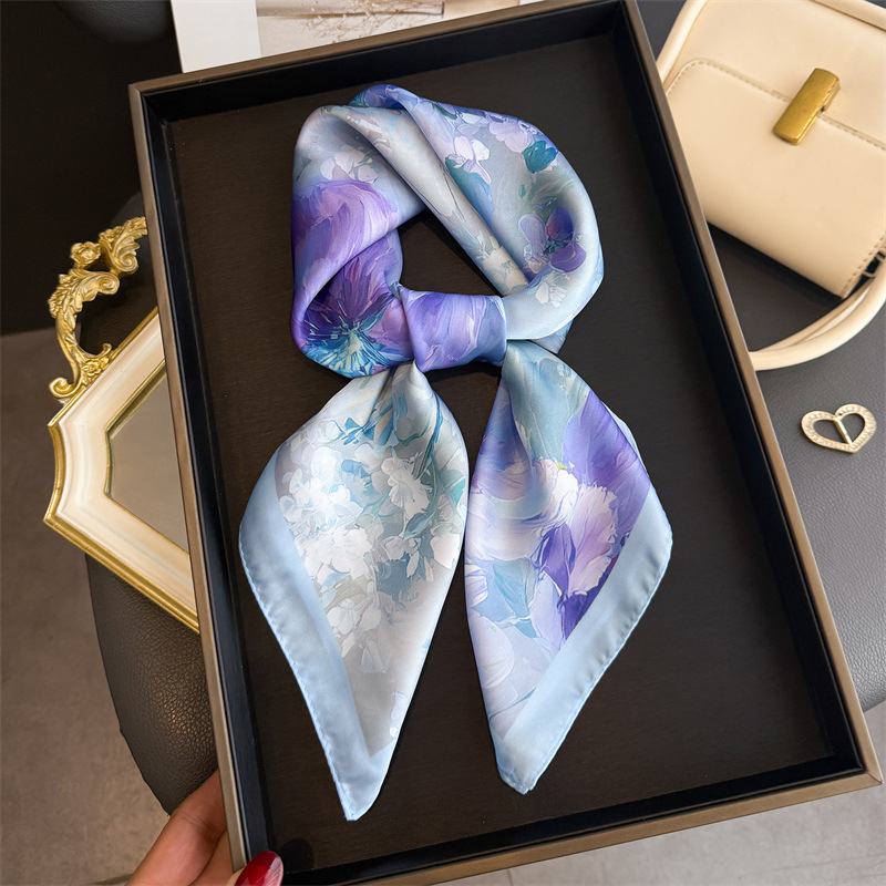 2026 New Floral Print Silk Squ - đánh giá và giá Silk Scarf Square