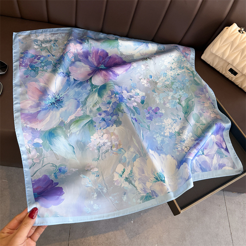 2026 New Floral Print Silk Squ - đánh giá và giá Silk Scarf Square