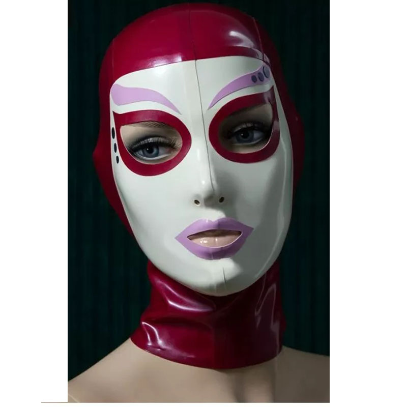 Sexy Rose Red Latex Hood Rubbe - đánh giá và giá Women'S Red Accessories