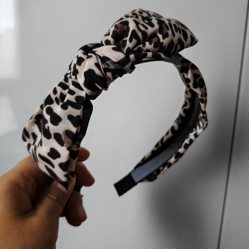 Leopard Print Headband with A  - đánh giá và giá Women Accessories Sale