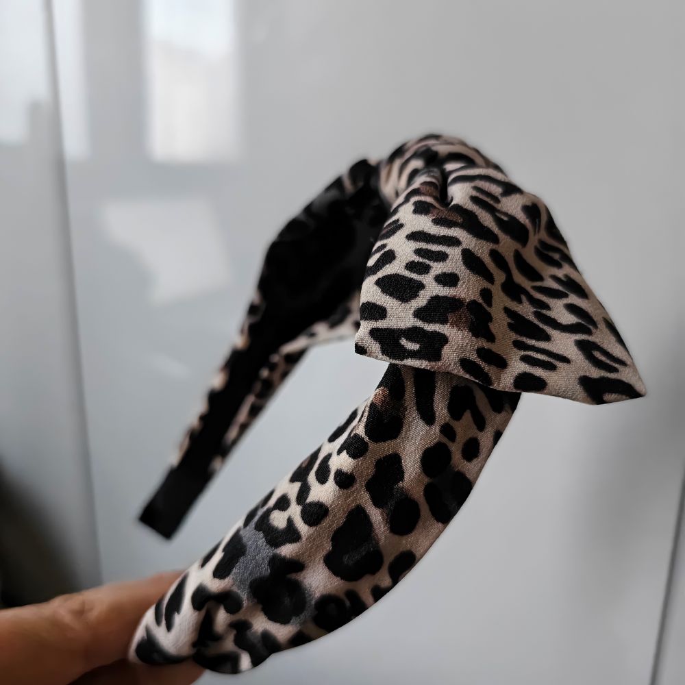 Leopard Print Headband with A  - đánh giá và giá Women Accessories Sale