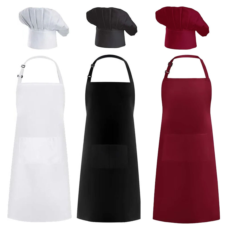 Apron Chef Hat Food Service Ki - đánh giá và giá Women Kitchen Accessories